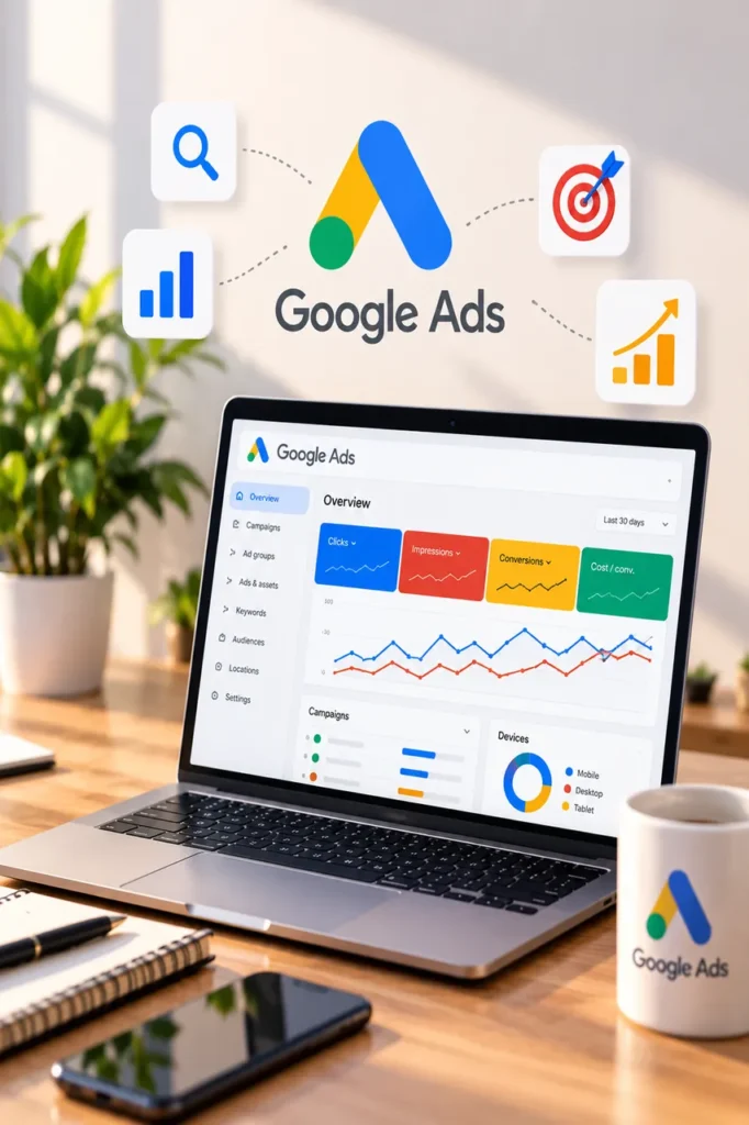 Google Ads campaign management dashboard
